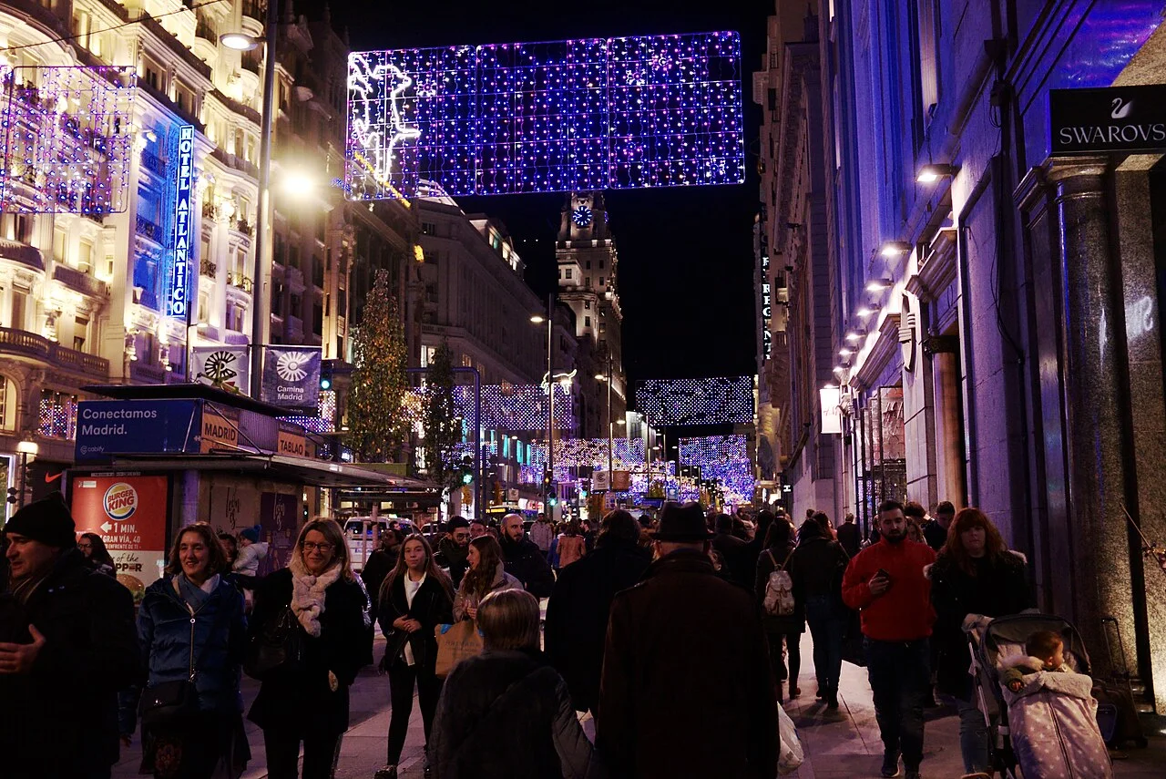 Gran Vía in Madrid, photographed by Nicolas Vigier