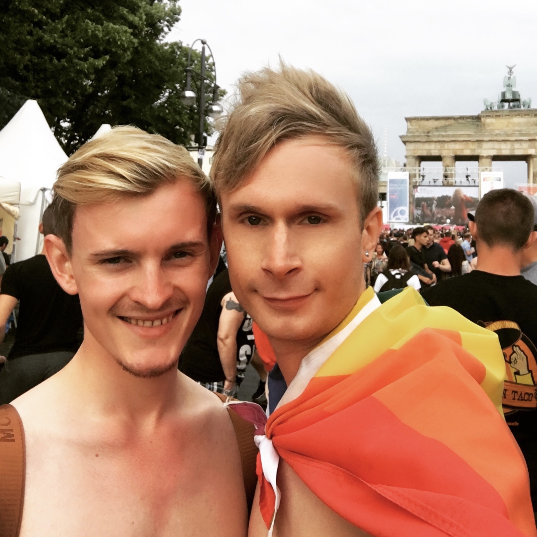 Joe and Alex at Berlin Pride - Your LGBTQ+ Travel Agents