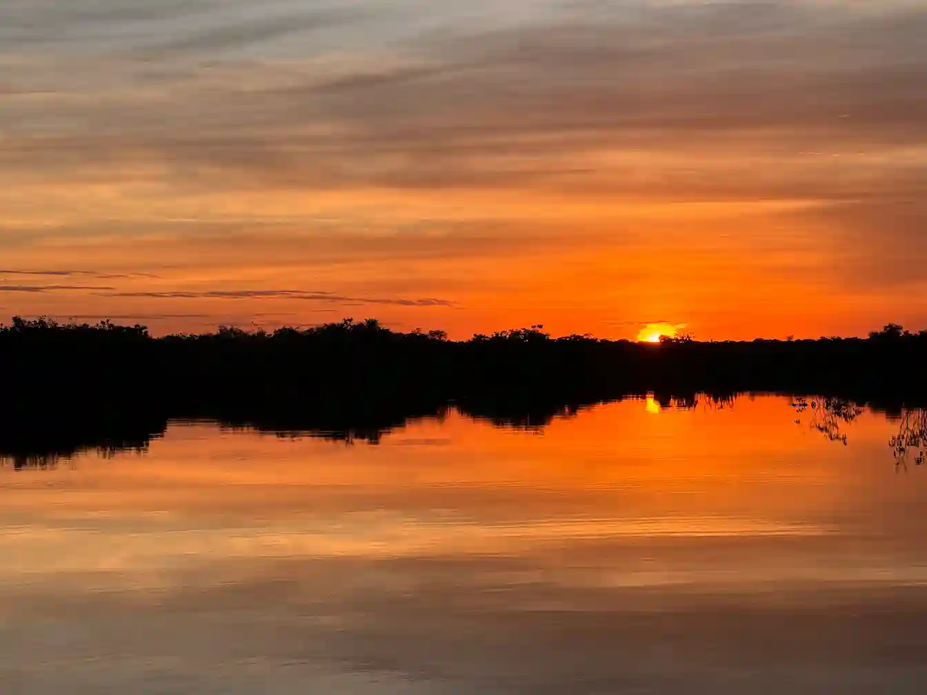 The incredible sunrise at Tupana Lodge
